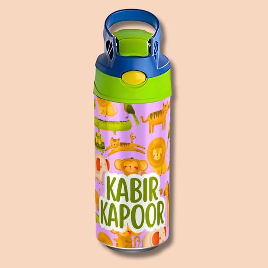 Zootii Personalised Water Bottle (Crazy Jungle)