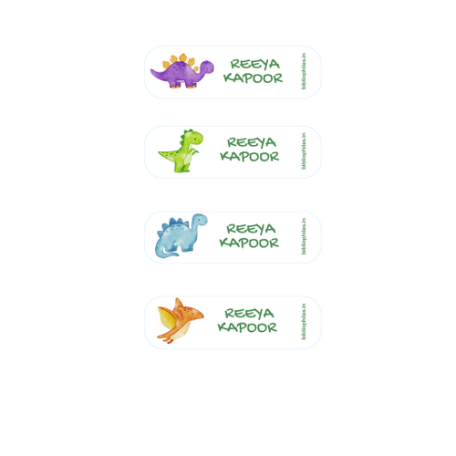 Dinosaur Personalized Clothes Stickers