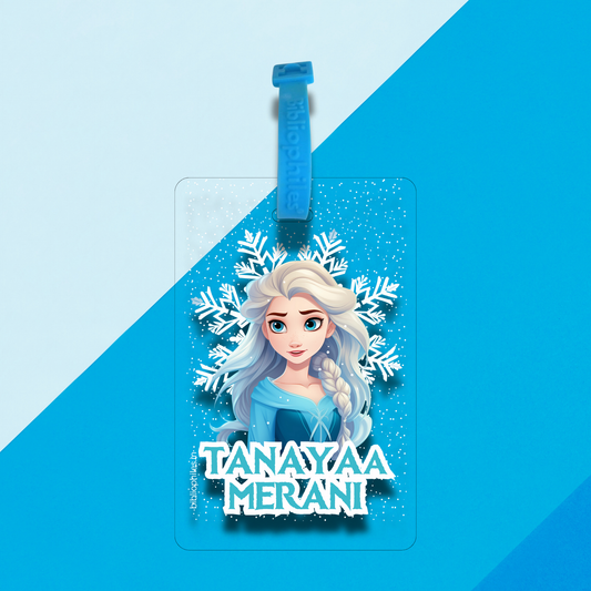 Transparent Customized Luggage Tags - Snow Queen