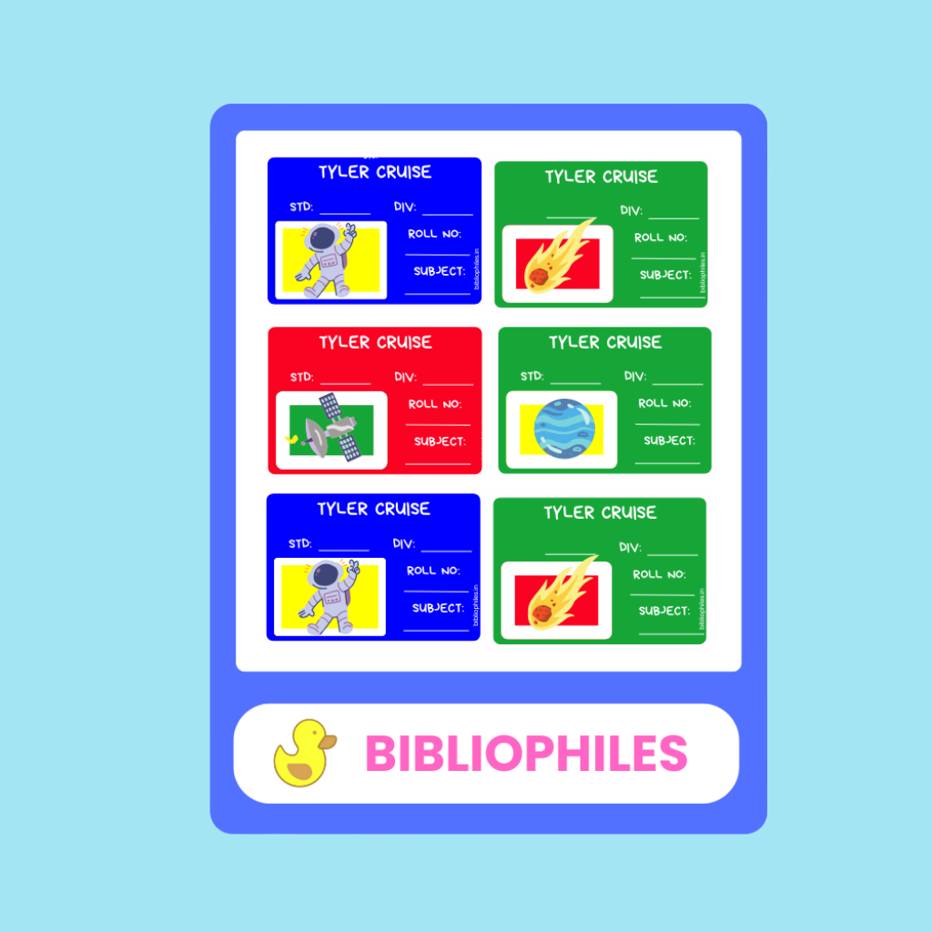 Space Book Labels | Personalised Premium Labels