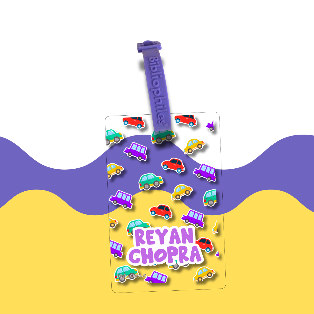 Starting the School Combo - Colorful Cars (Transparent Label Bag Tag Cloth Labels Book Labels)