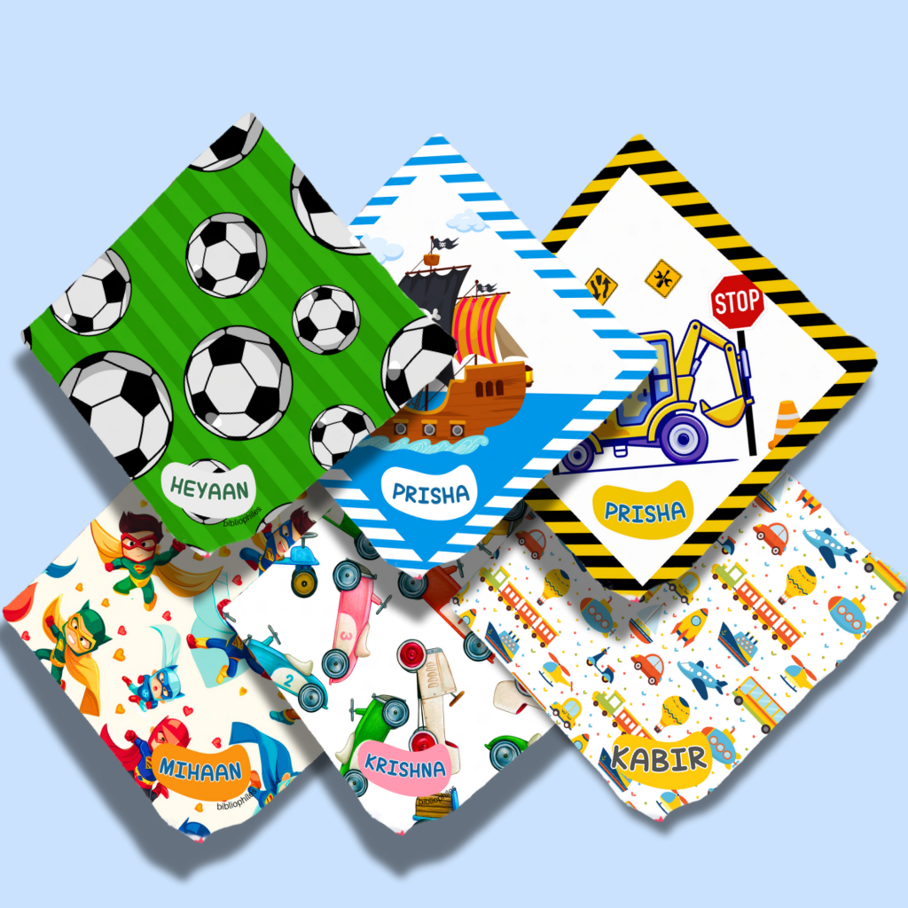 Personalised Muslin Handkerchief Set - Adventure (Pack of 6)