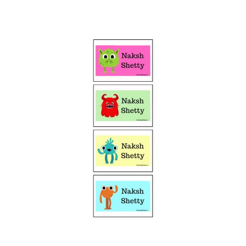 Aliens Waterproof Personalized Stickers