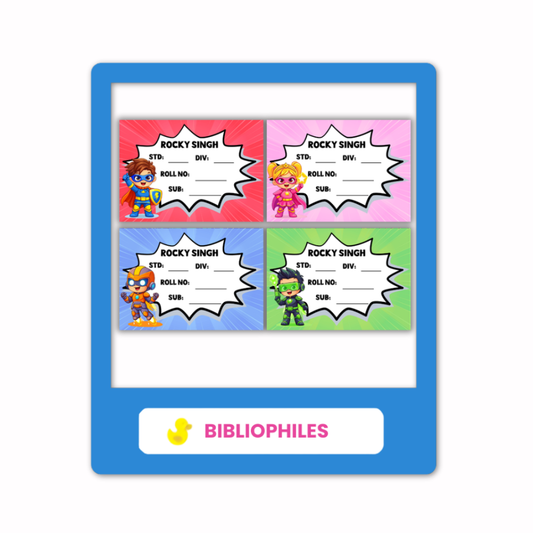 Superhero Kids Book Labels (Personalised)