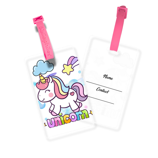 Writable Bag Tags - Baby Unicorn  ( Pack of 2)