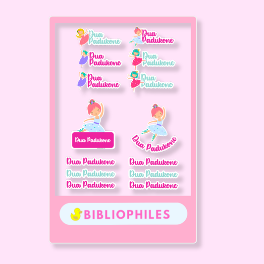 Mix Transparent Labels (Pack of 14 Labels) - Ballerina