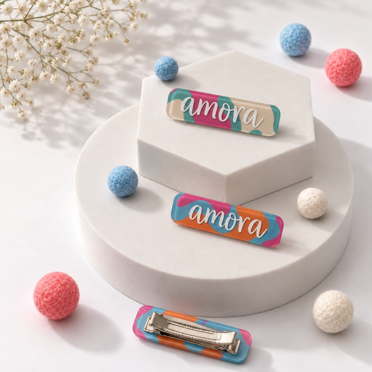 Hair Clips - Candy Swirl (Pack of 2)