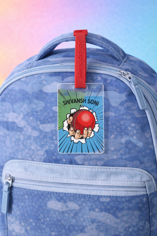 Luggage Tag - Cricket (Transparent Tag)