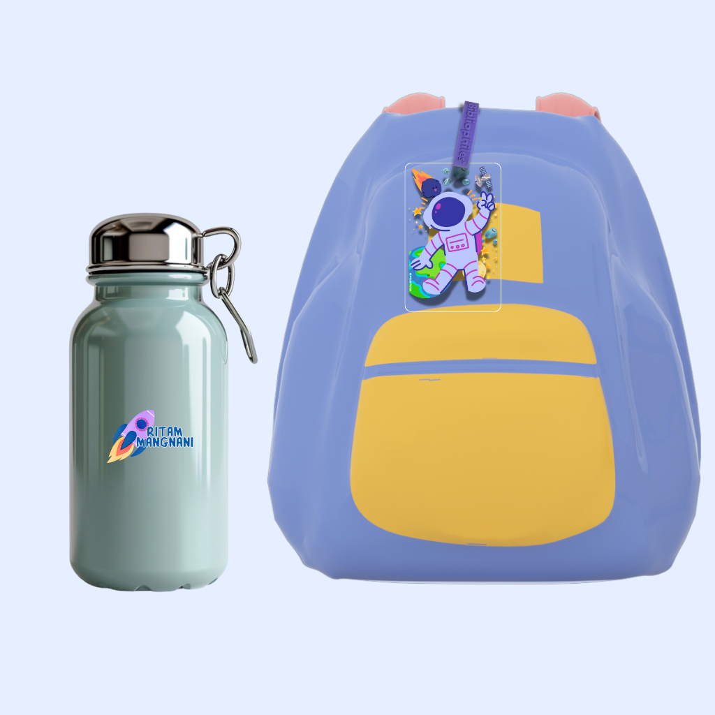 Back to School Combo - Space ( Transparent Bag Tag Book Labels)