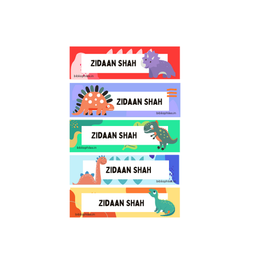 Dinosaur Waterproof Personalized Stickers
