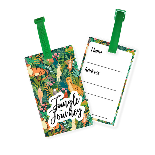 Writable Bag Tags - Jungle Journey  ( Pack of 2)