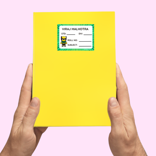 Superhero Z Book Labels | Personalised Superhero Labels