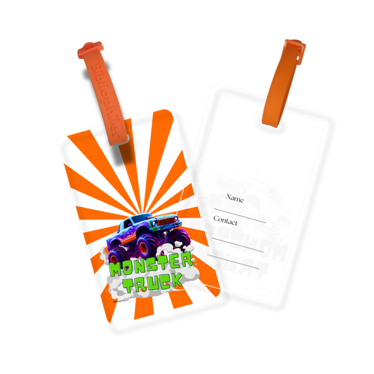 Writable Bag Tags - Monster Car  ( Pack of 2)
