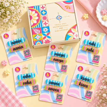Kanjak Hamper (Stripe Blue Pack of 6 Sets, 6 Different Names)