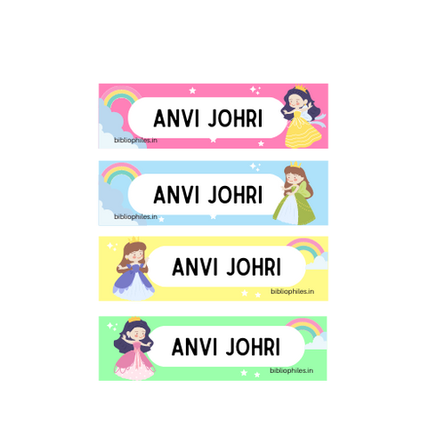 Princess Waterproof Personalized Stickers