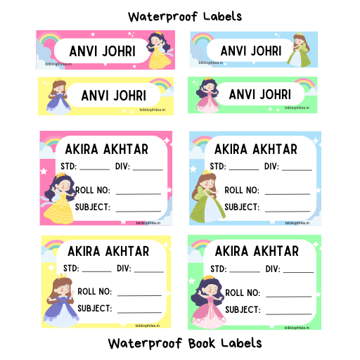 Princess Combo Waterproof Personalized Stickers