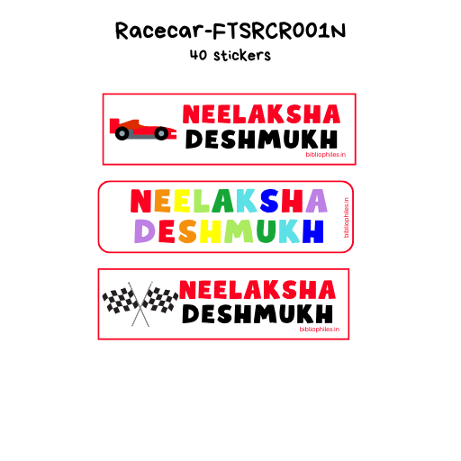 RaceCar Waterproof Personalized Stickers
