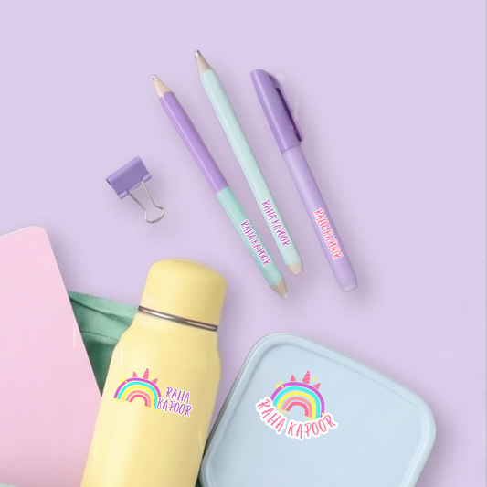 Mix Transparent Labels (Pack of 14 Labels) - Rainbow