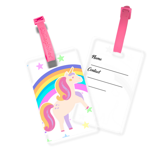 Writable Bag Tags - Rainbow Unicorn  ( Pack of 2)