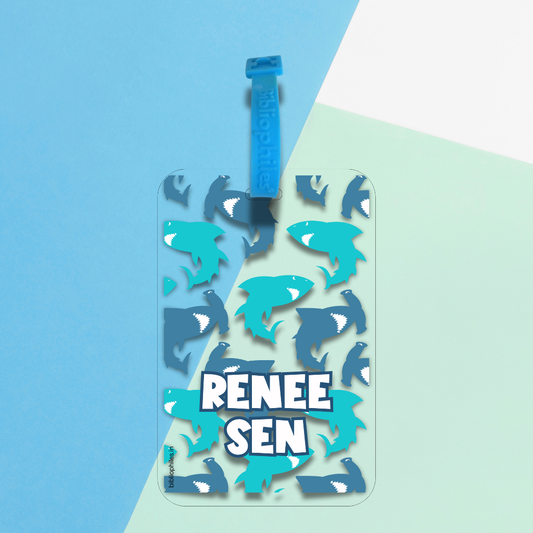 Luggage Tag - Sharks (Transparent Tag)