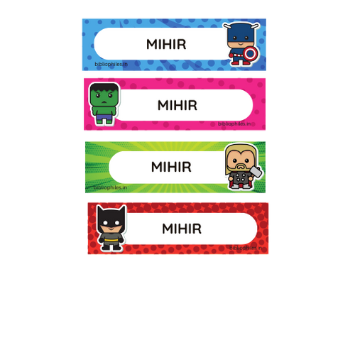 Superhero Waterproof Personalized Stickers