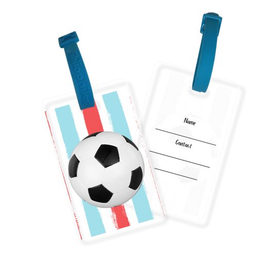 Writable Bag Tags - Football Striped  ( Pack of 2)
