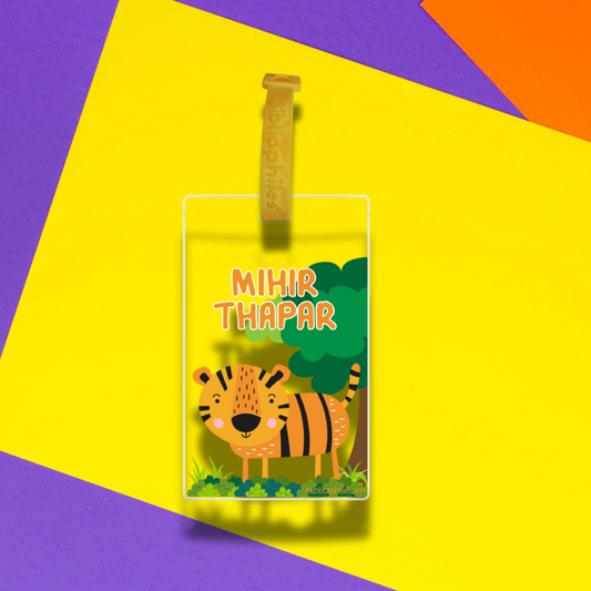 Luggage Tag - Tiger (Transparent Tag)