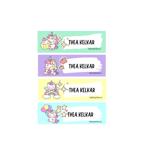 Unicorn Waterproof Personalized Stickers