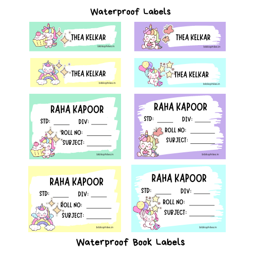 Unicorn Combo Waterproof Personalized Stickers