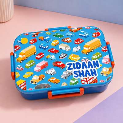 Bibliophiles Premium Bento Lunch Box Vehicles for kids