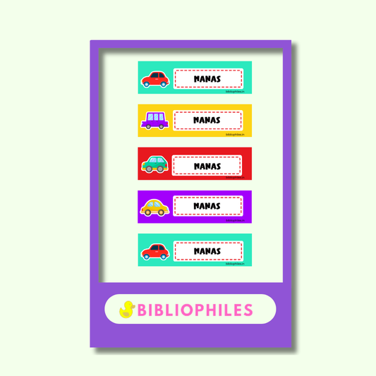 Colourful Cars Customized Waterproof Labels