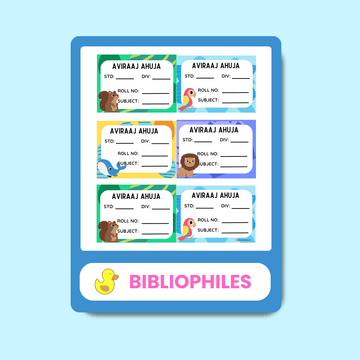 Animals Book Labels | Personalised Premium Labels - Bibliophiles