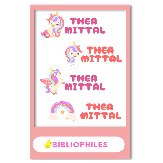 Transparent Labels - Baby Unicorn  (Personalised)