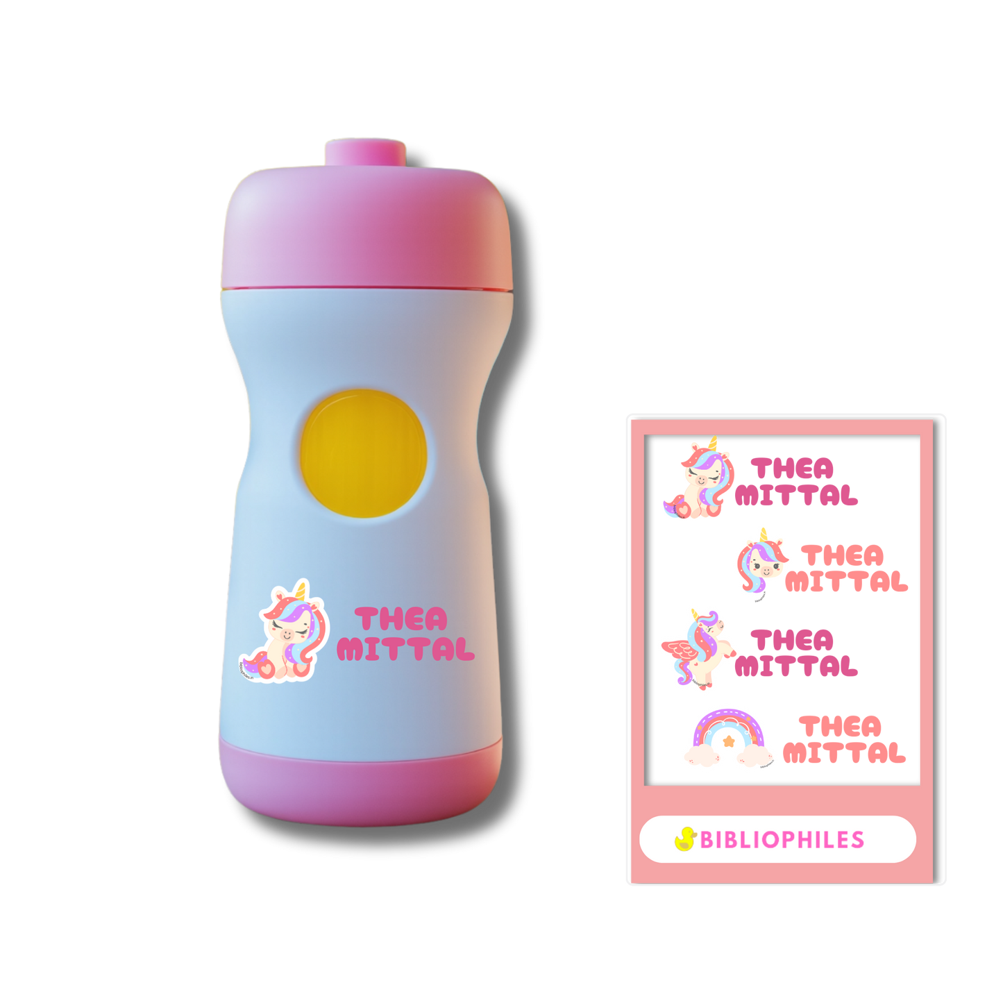 Transparent Labels - Baby Unicorn (Personalised)