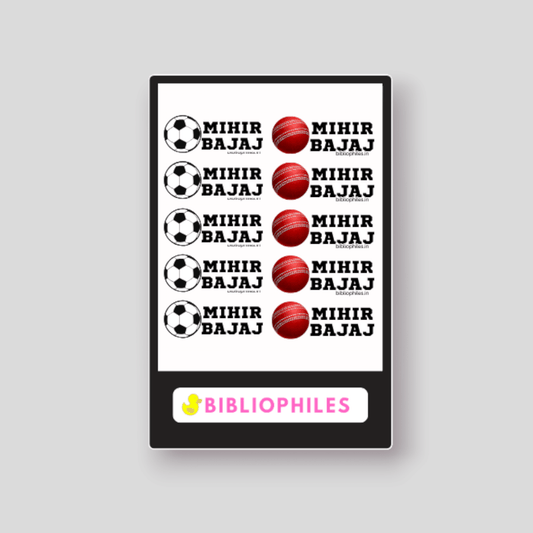 Clothes Shape Personalised Stickers Sports - Bibliophiles
