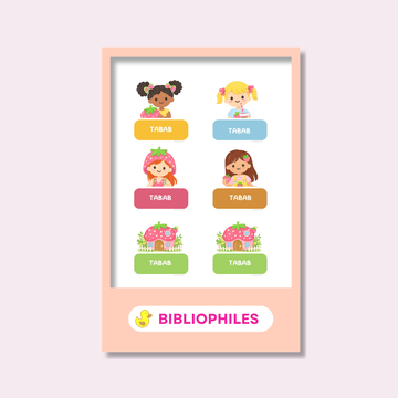 Clothes Shape Personalized Stickers Strawberry Girls - Bibliophiles