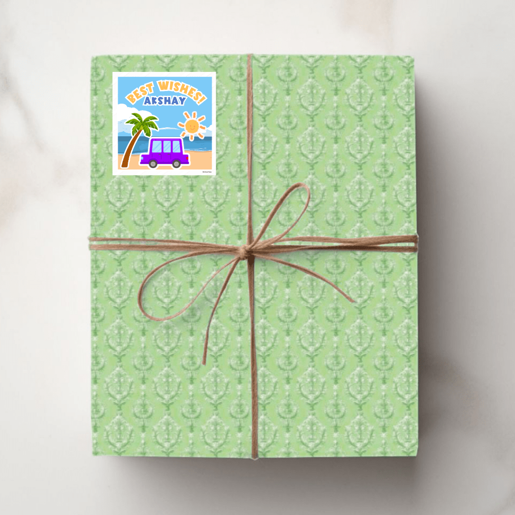 Colourful Cars Personalised Gift Tag Stickers - Bibliophiles