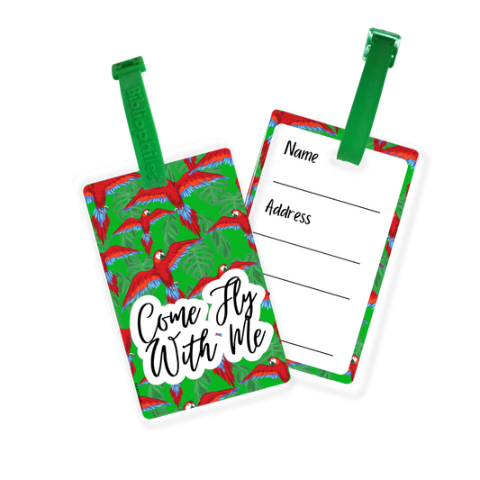 Writable Bag Tags - Come fly with me  ( Pack of 2)