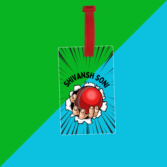 Luggage Tag - Cricket (Transparent Tag)
