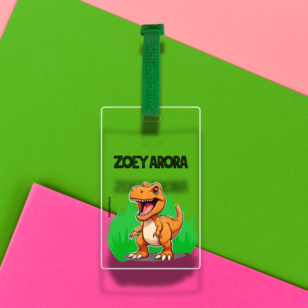 Luggage Tag Dinosaur Transparent Tag Bibliophiles