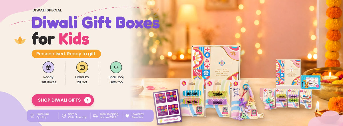 Diwali gift boxes for kids: personalised hampers and Diwali gift tags
