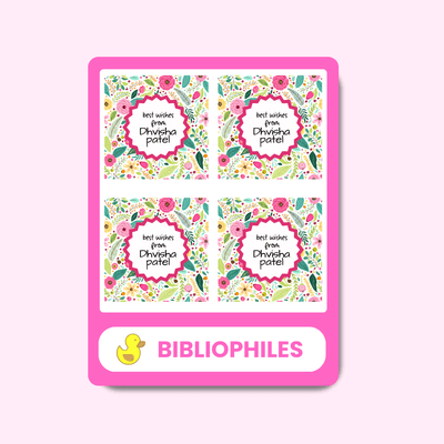 Flowers Personalised Gift Tag Stickers - Bibliophiles