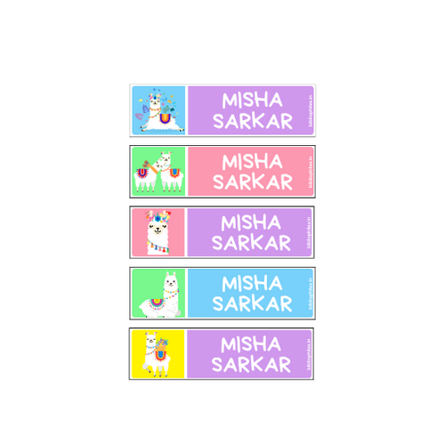 Llama Waterproof Personalized Stickers