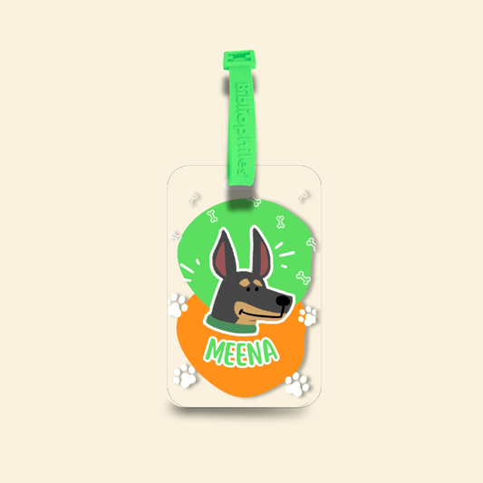 Luggage Tag - Doberman (Transparent Tag) - Bibliophiles