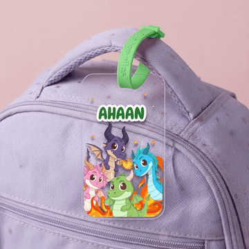 Luggage Tag - Dragon (Transparent Tag) - Bibliophiles