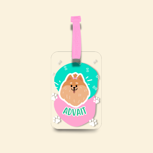 Luggage Tag - Puppies Paw (Transparent Tag) - Bibliophiles