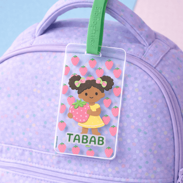 Luggage Tag - Strawberry Girls (Transparent Tag) - Bibliophiles