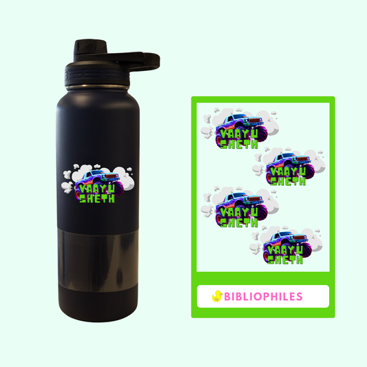 Transparent Labels - Monster Truck (Personalised)