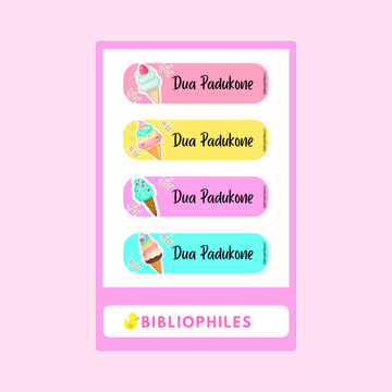 Personalised Clothes Stickers - Pastries - Bibliophiles