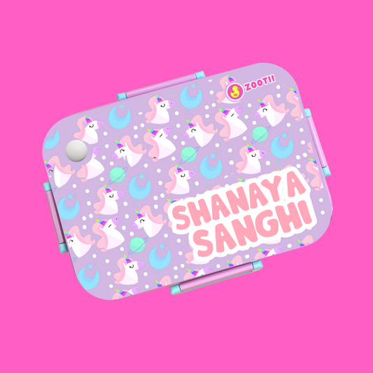 Premium Bento Lunch Box - Unicorn Purple